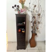 Tall brown vase with flowers for sale