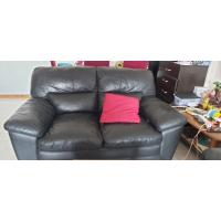 Black Leather Sofa for Sale
