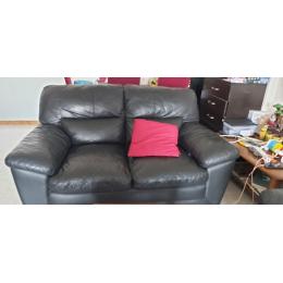 Black Leather Sofa for Sale