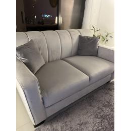 Two seater sofa suede material