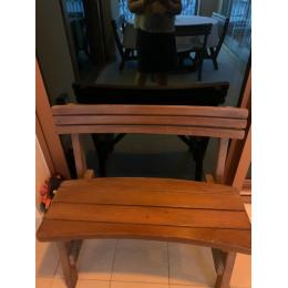 8 seater cedar wood table with bench