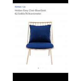 Blue /Gold Chair for selling